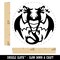Two Headed Dragon Drake Wyvern Rubber Stamp for Stamping Crafting Planners